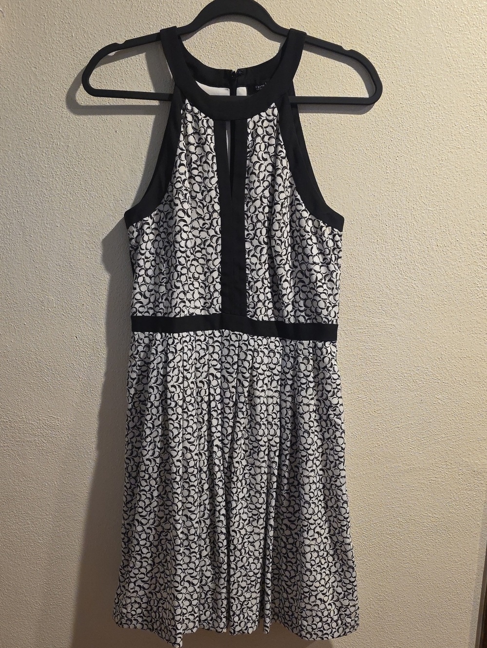 NWT White House Black Market Pleated Halter Style Dress